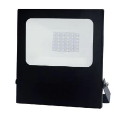 Προβολέας led μαύρος 30W RGBW εναλλαγής χρωμάτων 230V με smd στεγανός IP66