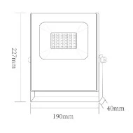Προβολέας led μαύρος 30W RGBW εναλλαγής χρωμάτων 230V με smd στεγανός IP66