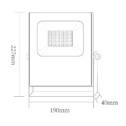 Προβολέας led μαύρος 30W RGBW εναλλαγής χρωμάτων 230V με smd στεγανός IP66
