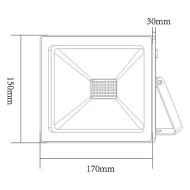 Προβολέας led μαύρος 50W 230V smd 6000K ψυχρό λευκό φως 4500lm στεγανός IP66