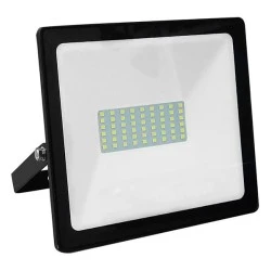 Προβολέας led μαύρος 50W 230V smd 3000K θερμό λευκό φως 4000lm στεγανός IP66