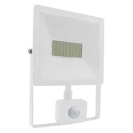 Προβολέας led slim 50W λευκός με ανιχνευτή κίνησης 3000k θερμό λευκό φως 230V 4000Lm IP66