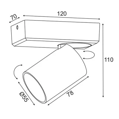 Φωτιστικό ELITIS 1xGU10 μαύρο αλουμίνιο 12x7x11cm εσωτερικού χώρου IP20