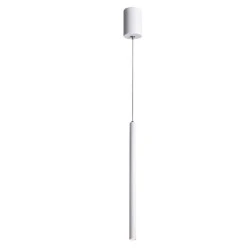 Κρεμαστό LED φωτιστικό FINO 5W θερμό φως 3000k 400lm λευκό μεταλλικό D3xD5,3xh220cm IP20