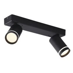 Φωτιστικό οροφής DIVINO 2xGU10 μαύρο αλουμίνιο 32x7x13,5cm εσωτερικού χώρου IP20