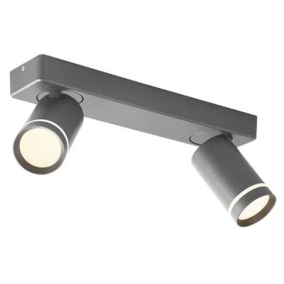 Φωτιστικό οροφής 2xGU10 DIVINO γκρι αλουμίνιο 32x7x13,5cm εσωτερικού χώρου IP20