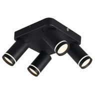 Φωτιστικό οροφής DIVINO 4xGU10 μαύρο αλουμίνιο 21x21x13,5cm εσωτερικού χώρου IP20 Φωτιστικό οροφής DIVINO 4xGU10 μαύρο αλουμίνιο 21x21x13,5cm εσωτερικού χώρου IP20
