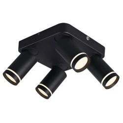 Φωτιστικό οροφής DIVINO 4xGU10 μαύρο αλουμίνιο 21x21x13,5cm εσωτερικού χώρου IP20
