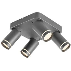 Φωτιστικό οροφής DIVINO 4xGU10 γκρι αλουμίνιο 21x21x13,5cm εσωτερικού χώρου IP20