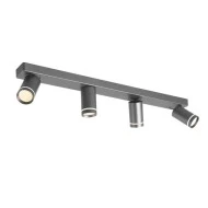 Φωτιστικό οροφής DIVINO 4xGU10 γκρι αλουμίνιο 76x7x13,5cm εσωτερικού χώρου IP20