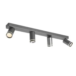 Φωτιστικό οροφής DIVINO 4xGU10 γκρι αλουμίνιο 76x7x13,5cm εσωτερικού χώρου IP20