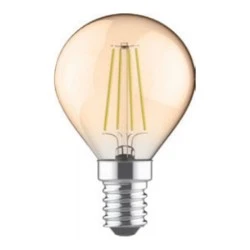 Λάμπα led σφαιρική filament Ε14 5W 230V 2700k θερμό λευκό φως 400lm με δυνατότητα ρύθμισης της έντασης φωτός & μελί κάλυμμα
