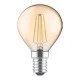 Λάμπα led σφαιρική filament Ε14 5W 230V 2700k θερμό λευκό φως 400lm με δυνατότητα ρύθμισης της έντασης φωτός & μελί κάλυμμα
