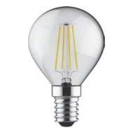 Λάμπα led σφαιρική filament Ε14 5W 230V 2700k θερμό λευκό φως 440lm με δυνατότητα ρύθμισης της έντασης φωτός & διάφανο κάλυμμα
