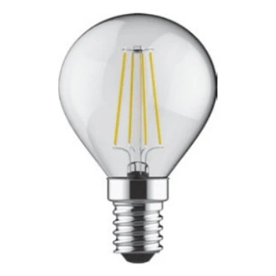 Λάμπα led σφαιρική filament Ε14 5W 230V 2700k θερμό λευκό φως 440lm με δυνατότητα ρύθμισης της έντασης φωτός & διάφανο κάλυμμα