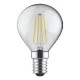 Λάμπα led σφαιρική filament Ε14 5W 230V 2700k θερμό λευκό φως 440lm με δυνατότητα ρύθμισης της έντασης φωτός & διάφανο κάλυμμα