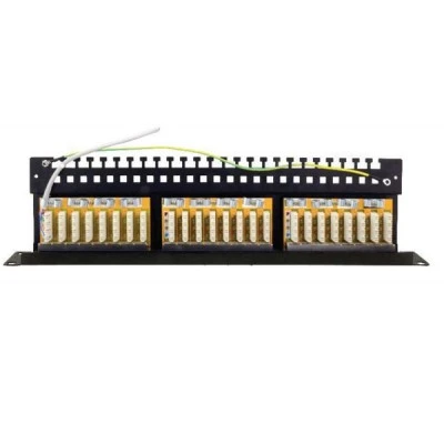 Patch Panel 24 ports για καλώδιο UTP Cat 5e για rack 19 ύψος 1U PULSAR RP-U24V5