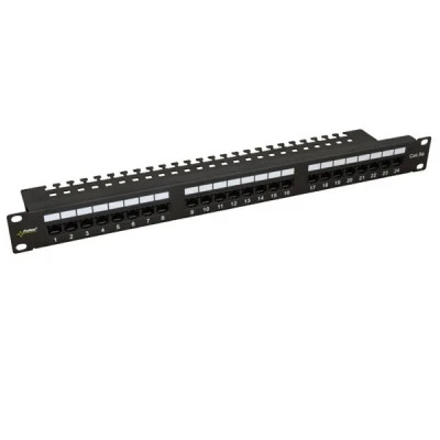 Patch Panel 24 ports για καλώδιο UTP Cat 5e για rack 19 ύψος 1U PULSAR RP-U24V5