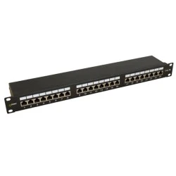 Patch Panel 24 ports για καλώδιο FTP Cat 5e και για rack 19 με εξαρτήματα στήριξης PULSAR RP-F24V5