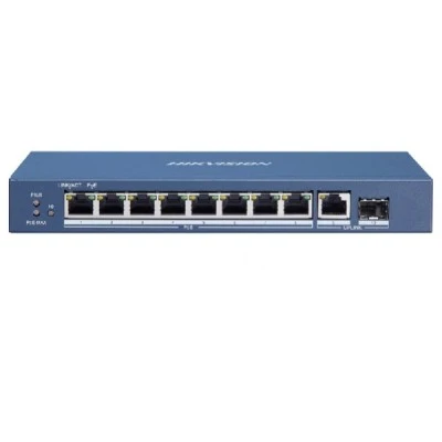 Ethernet Switch 10 θυρών 1000Mbps 8xPoE - 1xUPLINK & 1xSFP 58W max HIKVISION DS-3E0510P-E/M
