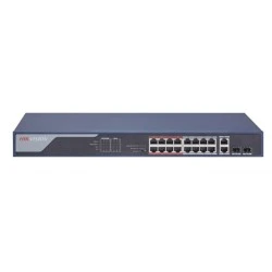 Ethernet Switch 18 θυρών 16x100Mbps PoE & 2x1000Mbps UPLINK 230W max HIKVISION DS-3E0318P-E(B)