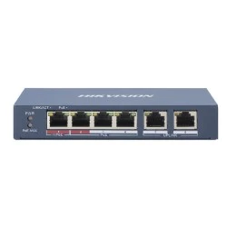 Ethernet Switch 4 x 100Mbps PoE θύρες &  2 x 100Mbps UPLINK 35W max HIKVISION DS-3E0106P-E/M