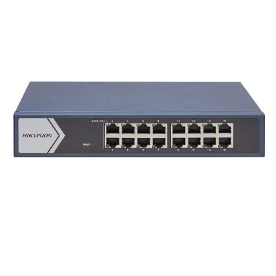 Ethernet Gibabit Switch plug & play 16x10/100/1000 32Gbps backplane με τροφοδοτικό 230V HIKVISION DS