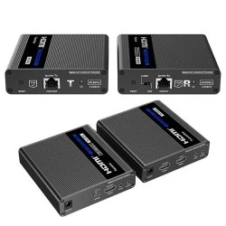 Σετ μετάδοσης σήματος IPCOLOR HDMI 4K UHD point to point μέσω καλωδίου UTP 70m LENKENG LKV676E