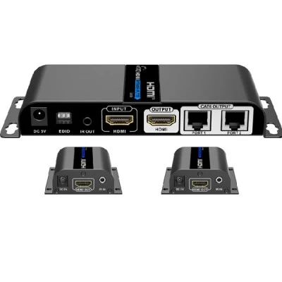 Σύστημα 1x2 HDMI splitter & extender HDMI 1080p point to point μέσω καλωδίου UTP 40m LENKENG LKV712P