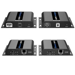 Σετ μετάδοσης σήματος HDMI 4Kx2K over IP point to point μέσω καλωδίου UTP έως 120m LENKENG LKV683-4.