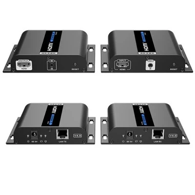 Σετ μετάδοσης σήματος HDMI 4Kx2K over IP point to point μέσω καλωδίου UTP έως 120m LENKENG LKV683-4.