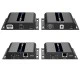 Σετ μετάδοσης σήματος HDMI 4Kx2K over IP point to point μέσω καλωδίου UTP έως 120m LENKENG LKV683-4.