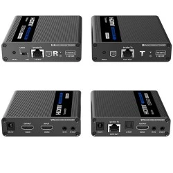 Ενδιάμεσος δέκτης σήματος IPCOLOR HDMI 4K UHD μέσω καλωδίου UTP 70m LENKENG LKV676Cascade