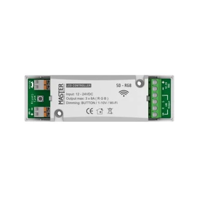 LED Controller ρύθμισης φωτισμού RGB ταινιών LED 12-24VDC 3x8A Smart Home Master SD-RGB