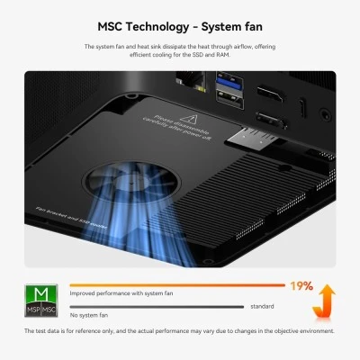 Mini PC Beelink SER 6, AMD Ryzen 9 6900HX, 16GB RAM, 500GB M.2 SSD, Κάρτα Γραφικών Radeon 680M, Windows 11 Pro