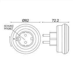 Led λαμπάκι νυκτός 0,5W 230V με πρίζα σούκο αισθητήρα λευκό/μπλε/κόκκινο φως λευκό πλαστικό IP20