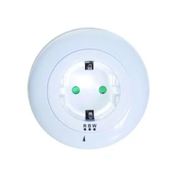 Led λαμπάκι νυκτός 0,5W 230V με πρίζα σούκο αισθητήρα λευκό/μπλε/κόκκινο φως λευκό πλαστικό IP20