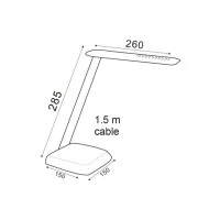 Φωτιστικό γραφείου LED 6W 230V ασημί 480Lm με δυνατότητα εναλλαγής απόχρωσης φωτισμού Dimmable