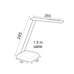 Φωτιστικό γραφείου LED 6W 230V ασημί 480Lm με δυνατότητα εναλλαγής απόχρωσης φωτισμού Dimmable