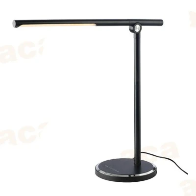 Επιτραπέζιο μαύρο φωτιστικό LED 7W 300lm dimmable με δυνατότητα USB φόρτισης