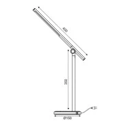 Επιτραπέζιο LED φωτιστικό CCT 7W αφής μαύρο 300lm dimmable με δυνατότητα USB φόρτισης