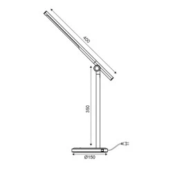 Επιτραπέζιο LED φωτιστικό CCT 7W αφής μαύρο 300lm dimmable με δυνατότητα USB φόρτισης