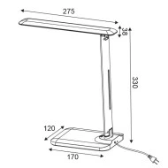 Led φωτιστικό γραφέιου 5W λευκό CCT 320lm με κινητό βραχίονα και 3 βαθμίδες dimming