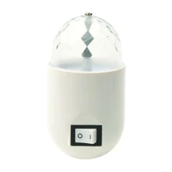 Led mini disco μπάλα πρίζας 3W RGB λευκό πλαστικό 230V εσωτερικού χώρου IP20