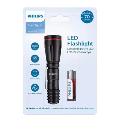 Φορητός φακός χειρός PHILIPS LED SFL1000P-10 1000 series 70lm IPX4 ελαφρύς και ανθεκτικός Φορητός φακός χειρός PHILIPS LED SFL1000P-10 1000 series 70lm IPX4 ελαφρύς και ανθεκτικός