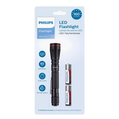 Φορητός φακός χειρός LED PHILIPS SFL1001P-10 1000 series 160lm μαύρος IPX4 με αυτονομία έως 2 ώρες
