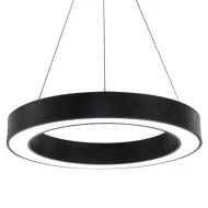 Led γραμμικό φωτιστικό σε μαύρο χρώμα και κυκλικό design 48W 4000K ενδιάμεσο φως 3850Lm