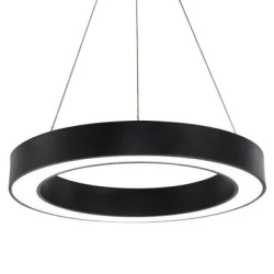 Led γραμμικό φωτιστικό σε μαύρο χρώμα και κυκλικό design 48W 6000K ψυχρό φως 3900Lm