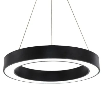 Led γραμμικό φωτιστικό σε μαύρο χρώμα και κυκλικό design 48W 3000K θερμό φως 3800Lm Led γραμμικό φωτιστικό σε μαύρο χρώμα και κυκλικό design 48W 3000K θερμό φως 3800Lm