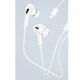 Ακουστικά USAMS earphones με μικρόφωνο EP-41 Lightning 10mm με μήκος καλωδίου 1.2m λευκά